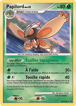 Carte Pokémon Papilord 42/100 de la série Aube Majestueuse en vente au meilleur prix