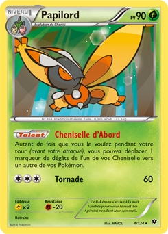 Carte Pokémon Papilord 4/124 de la série Impact des Destins en vente au meilleur prix