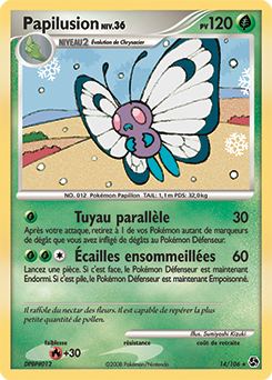 Carte Pokémon Rare Papilusion 14/106 de la série Duels au Sommet