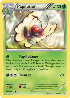 Carte Pokémon Papilusion 3/106 de la série Étincelle en vente au meilleur prix