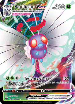 Carte Pokémon Papilusion VMAX 2/189 de la série Ténèbres Embrasées en vente au meilleur prix