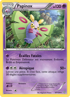 Carte Pokémon Rare Papinox 47/124 de la série Dragons Éxaltés