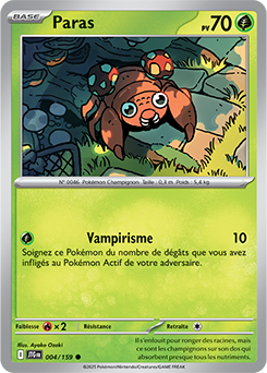 Carte Pokémon Communes Paras 4/159 de la série Aventures Ensemble