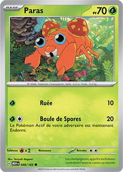 Carte Pokémon Paras 46/165 de la série 151 en vente au meilleur prix