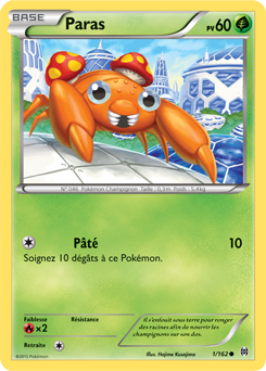 Carte Pokémon Commune Paras 1/162 de la série Impulsion Turbo