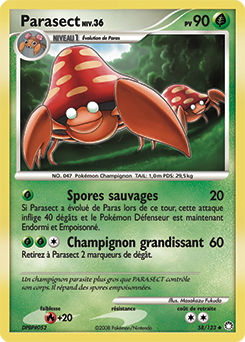 Carte Pokémon Parasect 58/123 de la série Trésors Mystérieux en vente au meilleur prix