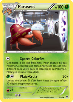 Carte Pokémon Rare Parasect 7/83 de la série Générations