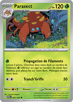 Carte Pokémon Parasect 47/165 de la série 151 en vente au meilleur prix