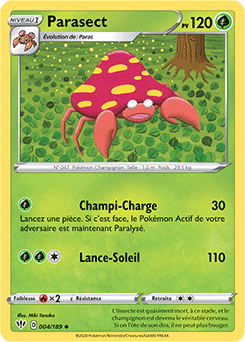 Carte Pokémon Parasect 4/189 de la série Ténèbres Embrasées en vente au meilleur prix