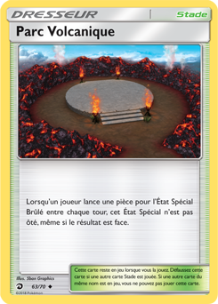 Carte Pokémon Peu commune Parc Volcanique 63/70 de la série Majesté des Dragons