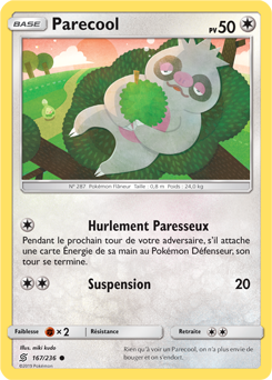Carte Pokémon Parecool 167/236 de la série Harmonie des Esprits en vente au meilleur prix