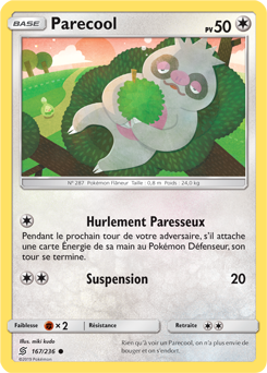 Carte Pokémon Commune Parecool 167/236 de la série Harmonie des Esprits