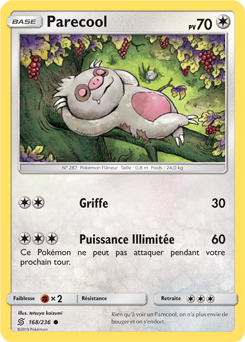 Carte Pokémon Parecool 168/236 de la série Harmonie des Esprits en vente au meilleur prix