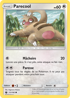 Carte Pokémon Parecool 113/168 de la série Tempête Céleste en vente au meilleur prix