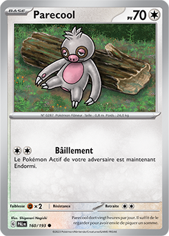 Carte Pokémon Communes Parecool 160/193 de la série Évolutions à Paldea