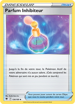 Carte Pokémon Parfum Inhibiteur 136/189 de la série Astres Radieux en vente au meilleur prix