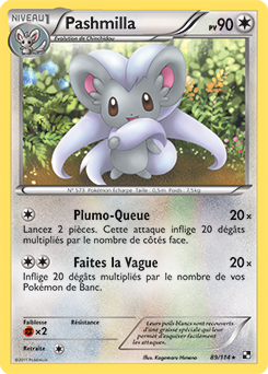 Carte Pokémon Pashmilla 89/114 de la série Noir & Blanc en vente au meilleur prix