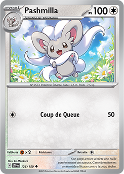 Carte Pokémon Peu commune Pashmilla 126/159 de la série Aventures Ensemble