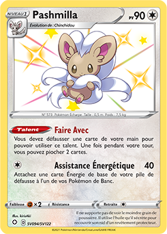 Carte Pokémon Pashmilla SV094/SV122 de la série Destinées Radieuses en vente au meilleur prix