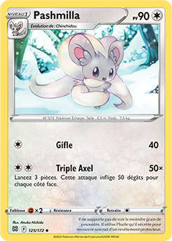 Carte Pokémon Peu commune Pashmilla 125/172 de la série Stars Étincelantes