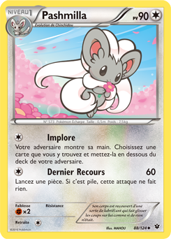 Carte Pokémon Pashmilla 88/124 de la série Impact des Destins en vente au meilleur prix