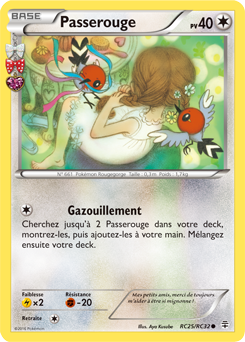 Carte Pokémon Commune Passerouge RC25/RC32 de la série Générations