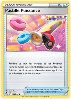 Carte Pokémon Pastille Puissance 236/264 de la série Poing de Fusion en vente au meilleur prix
