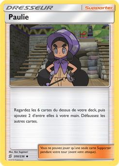 Carte Pokémon Peu commune Paulie 200/236 de la série Harmonie des Esprits