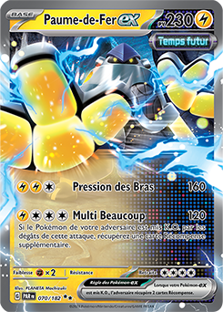 Carte Pokémon Double rare Paume-de-Fer ex 70/182 de la série Faille Paradoxe