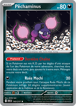 Carte Pokémon Pêchaminus 143/217 de la série Héros Transcendants en vente au meilleur prix