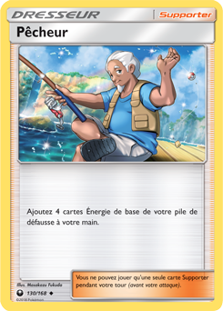Carte Pokémon Peu commune Pêcheur 130/168 de la série Tempête Céleste