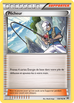 Carte Pokémon Peu commune Pêcheur 136/162 de la série Impulsion Turbo