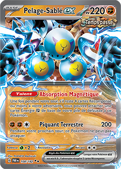 Carte Pokémon Double rare Pelage-Sablé ex 108/182 de la série Faille Paradoxe