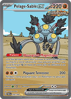 Carte Pokémon Illustration spéciale rare Pelage-Sablé ex 250/182 de la série Faille Paradoxe