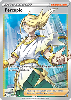 Carte Pokémon Dresseur Full Art Percupio 196/196 de la série Origine Perdue