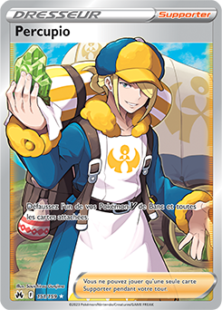 Carte Pokémon Dresseur Full Art Percupio 151/159 de la série Zénith Suprême