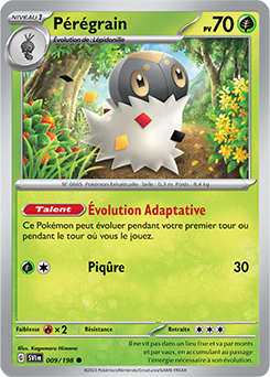 Carte Pokémon Pérégrain 009/198 de la série Écarlate et Violet en vente au meilleur prix