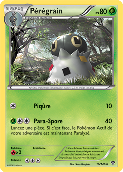 Carte Pokémon Peu commune Pérégrain 16/146 de la série X&Y