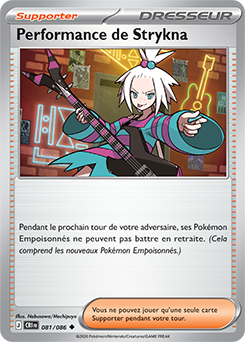 Carte Pokémon Peu commune Performance de Strykna 81/86 de la série Chaos Ascendant
