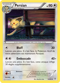 Carte Pokémon Peu commune Persian 54/83 de la série Générations