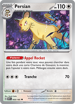 Carte Pokémon Persian 53/165 de la série 151 en vente au meilleur prix