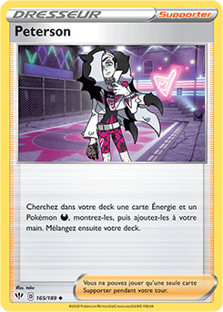 Carte Pokémon Peterson 165/189 de la série Ténèbres Embrasées en vente au meilleur prix