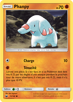 Carte Pokémon Phanpy 72/168 de la série Tempête Céleste en vente au meilleur prix