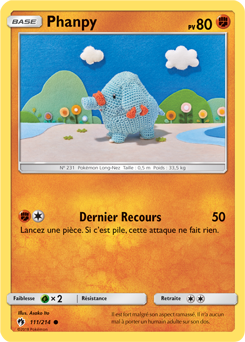 Carte Pokémon Phanpy 111/214 de la série Tonnerre Perdu en vente au meilleur prix