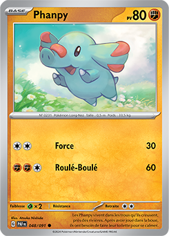 Carte Pokémon Phanpy 48/91 de la série Destinées de Paldea en vente au meilleur prix