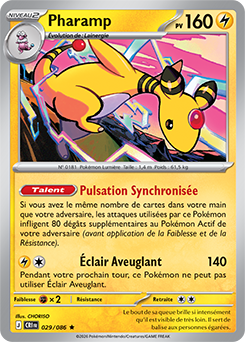 Carte Pokémon Pharamp 29/86 de la série Chaos Ascendant en vente au meilleur prix