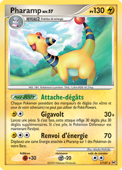 Carte Pokémon Pharamp 1/127 de la série Platine en vente au meilleur prix