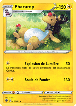 Carte Pokémon Pharamp 57/189 de la série Ténèbres Embrasées en vente au meilleur prix