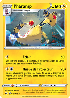 Carte Pokémon Pharamp 49/198 de la série Règne de Glace en vente au meilleur prix