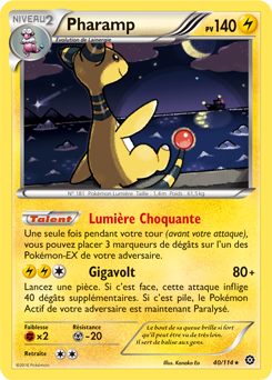 Carte Pokémon Pharamp 40/114 de la série Offensive Vapeur en vente au meilleur prix